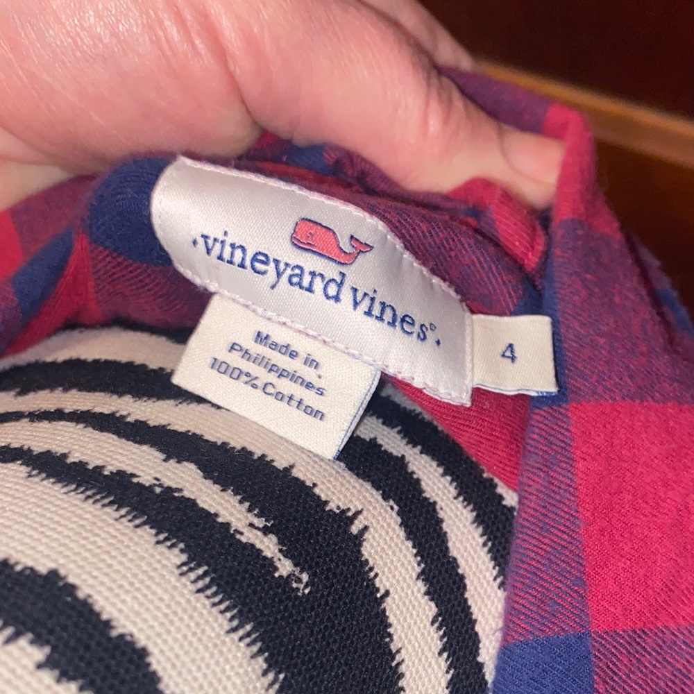 Vineyard Vines Red and Blue Plaid Shirt - Picture 2 of 4